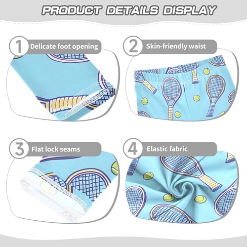 Tennis Racket Girls Leggings Soft Stretch Workout Yoga Dance Pants for Kids Casual Tights3