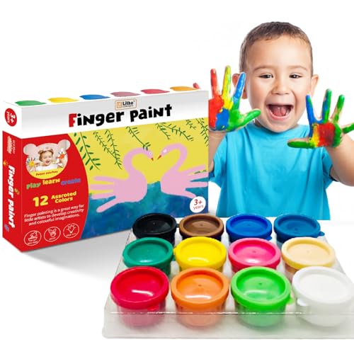 Finger Paint Set for Kids - Non-Toxic, Washable, and Safe Finger ...