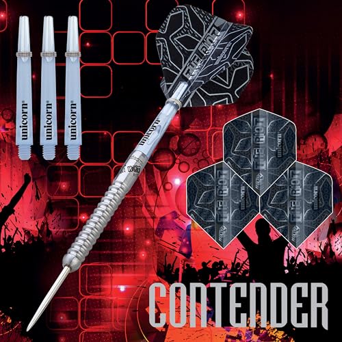 Unicorn Steel Tip Darts Set, Black, 22 g - Image 2