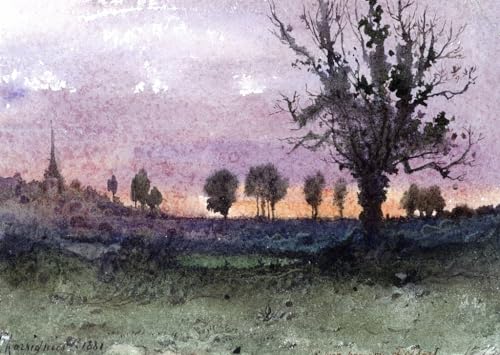 Cuadro Cuadro Sobre Lienzo Paisaje Henri Harpignies decoración pared salón dormitorio 60x90