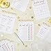 Juvale Bridal Shower Games - 250-Piece Set for 50 Guests, 5 x 7 in Gold Polka Dot Cards - Wedding Shower Games for Bridal Party Favors & Wedding Advice Cards