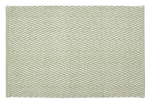 About Home HERRINGBONE Tapis d'intérieur en coton tissé à la main pour salon, chambre à coucher, lavable en machine, vert sauge, 60 x 90 cm Cover