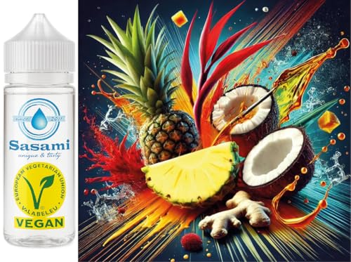 Arôme Caribbean Gold Sasami pour un cocktail de vape en terrasse
