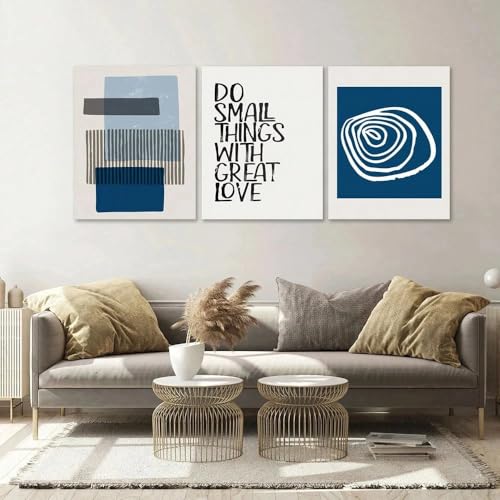 Affiches géométriques nordiques pour salon moderne set de 3 décorations murales 70x100cm