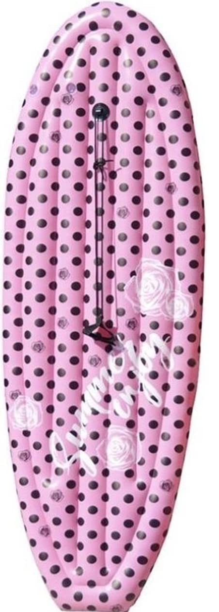 Rammento 150cm Children’s Inflatable Vinyl Bodyboard/Surfboard with Leash, Pink | Swimming Board, Pool Float Aid for Kids Aged 7-12 (60kg Max Load) | Youth Surf Mattress for Pool Games & Shallow Water