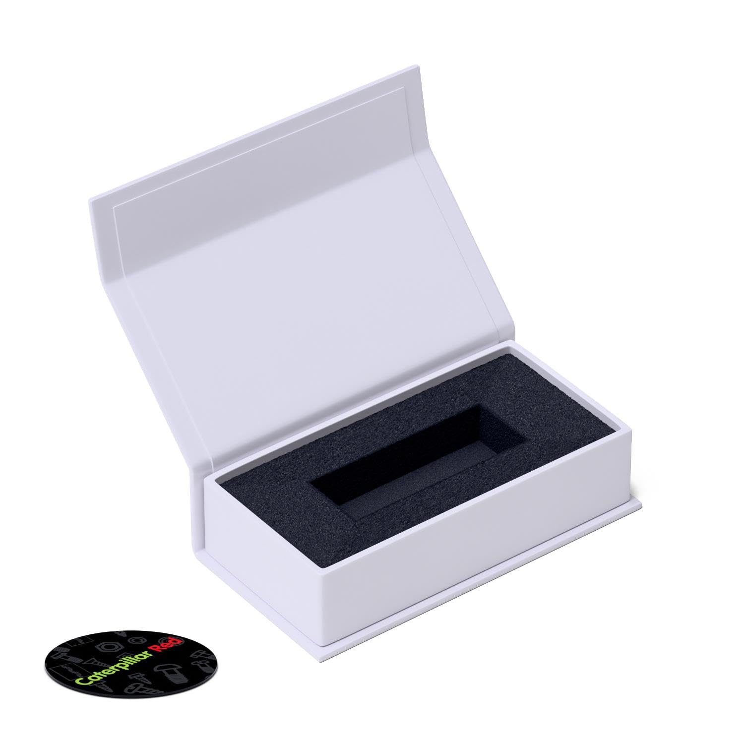 4x scatolette regalo magnetiche USB da presentazione, Bianco - per chiavette USB e drive rimovibili