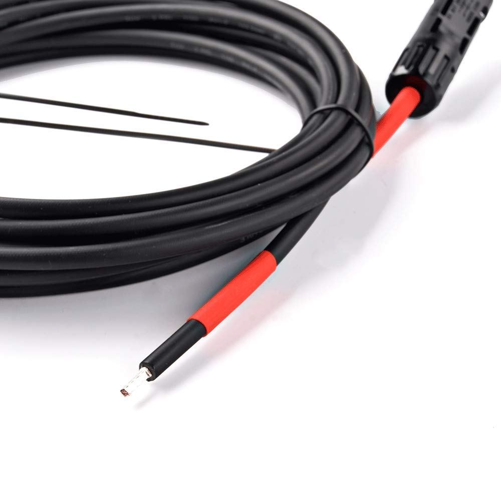 WATTSTUNDE® MVK 6.10 Anschlusskabel Solarmodul zu Laderegler 2x 10 Meter 6mm²