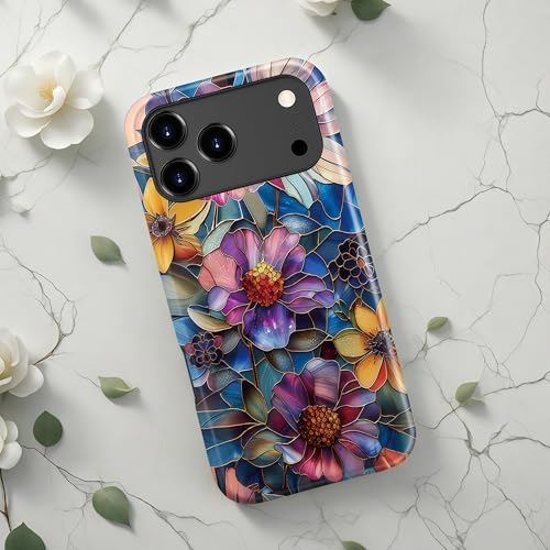 Coque iPhone 17 Pro Max anti-rayures aux fleurs vibrantes - 6