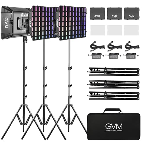 GVM RGB Led Video Light with 3 Softboxes, 680RS 3