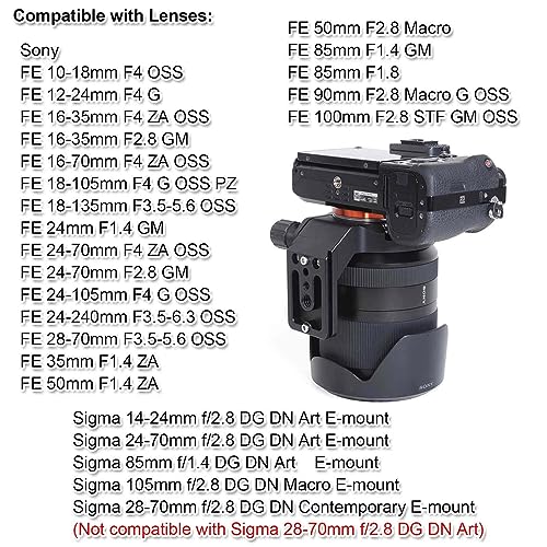 Anillo de montaje para trípode compatible con Sigma 14-24mm F2.8 DG DN Art, 24-70mm F2.8 DG DN Art, 28-70mm F2.8 DG DN C, 85mm F1.4 DG DN Art, 105mm F2.8 DG DN Macro (E-Mount) Lente - imagen 3