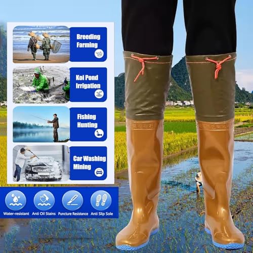 Cuissardes de pêche mixtes en PVC légères et imperméables - 4
