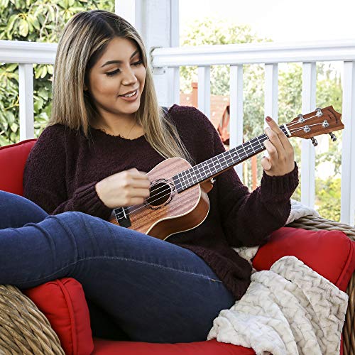 Best Choice Products Kit de démarrage pour ukulélé de concert acoustique 23 pouces avec sac de transport, sangle… - Les Beatles, Paul McCartney, John Lennon, RIngo Starr, George Harrison Best Choice Products Kit de démarrage pour ukulélé de concert acoustique 23 pouces avec sac de transport, sangle… – Image 3
