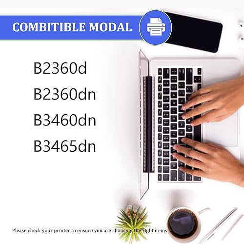 B2360d Compatible Drum Frame with Chip High Yield Up to 60,000 Pages Replacement for Dell B2360d B2360dn B3460dn B3465dn 1 Pack