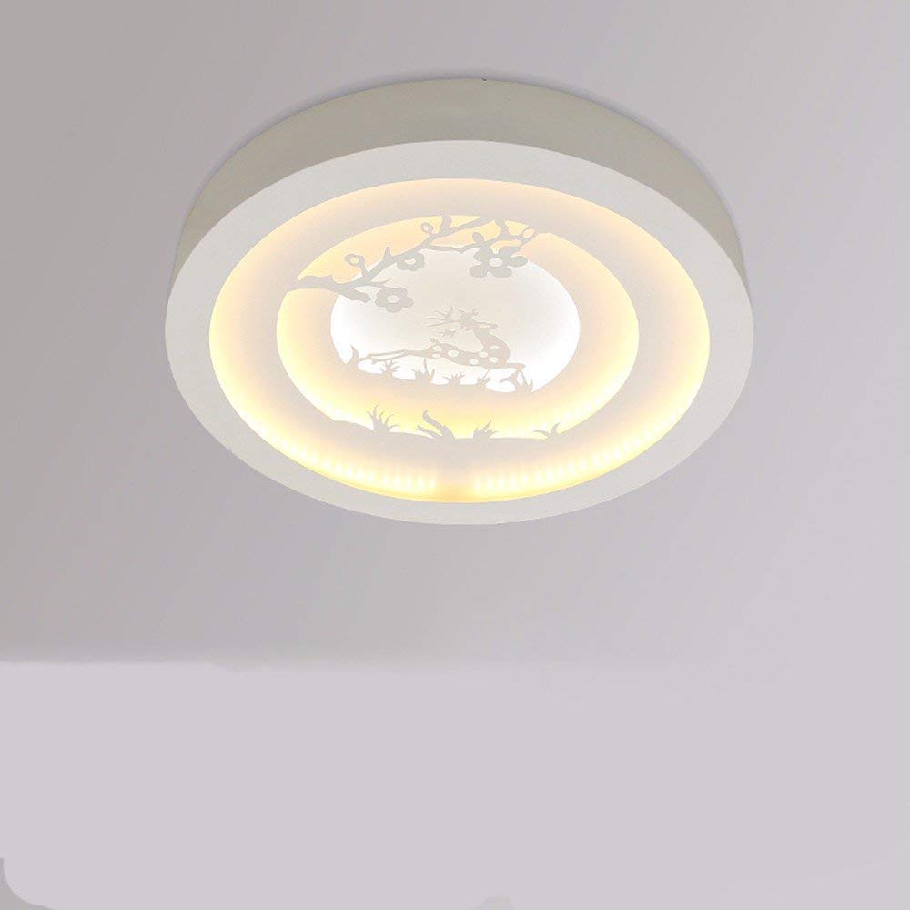 Plafonnier LED circulaire moderne 52cm dimmable avec commande murale pour éclairage de salon