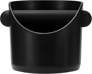 2-Piece Mini Round Espresso Knock Box Set, Compact Abs Plastic, Dishwasher Safe Base, Includes Powder Needle, Ideal for Home Espresso Machines