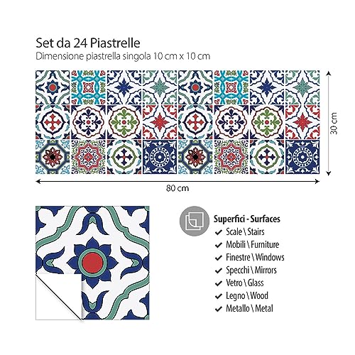 RE-COVERTILES, Tile Stickers for Bathroom and Kitchen 24 Pcs 10x10 cm - Image 3