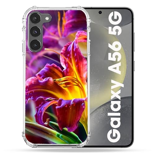 Coque Samsung Galaxy A56 5G Fleur Lys Color blindée et fleurie