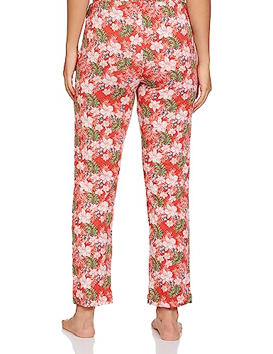 Image of Van Heusen Women Lounge Pants - Modal Cotton - Allover Print, Functional Pocket, Ultra Soft, Drawstring Waist 55307 Poppy Hawaiian Tropical L