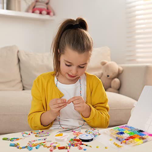 Ftbox 6000 Pcs Flat Clay Heishi Beads, 12000 Pcs Glass Seed Beads For Bracelet Making Kits With Pendant Charms, Letter Beads, And Elastic Strings For Jewelry Making Kit Bracelets Necklace #TOP3