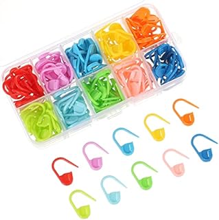 Smukdoo Crochet Stitch Marker, 150 Piece Knitting Crochet Locking Stitch Markers Clips,10 Colors