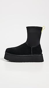 【美品】UGG クラッシックディッパー厚底ブーツ　ブラック　23センチ UGG アグ シューズ ブーツ CLASSIC MINI DIPPER クラシック ミニ