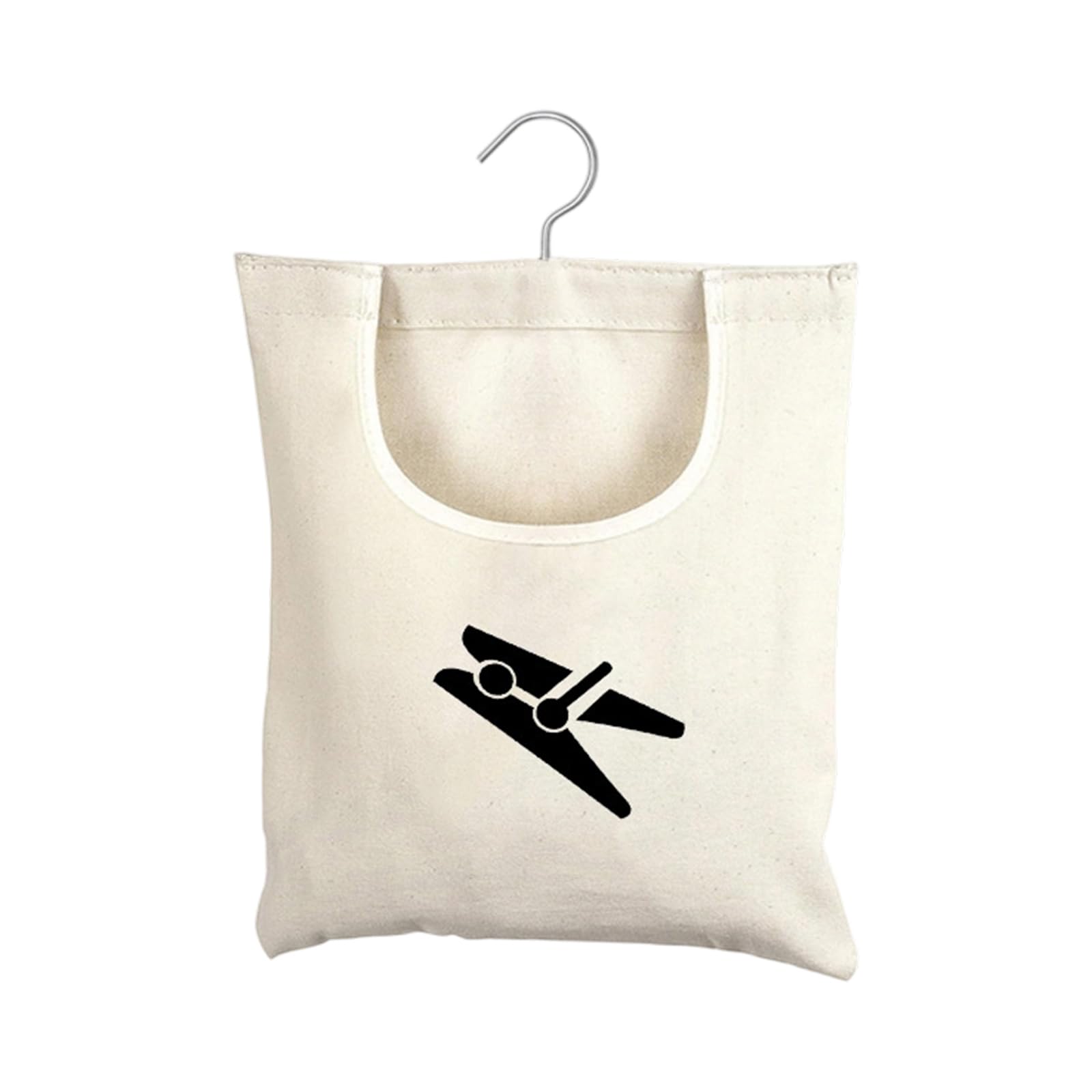 HDOYTXXM Stylish Clothespin Storage Bag Rotatable Hook Sturdy Fabric for Sock Gloves Towel Organization Cotton Canvas Hanging Laundry Bag