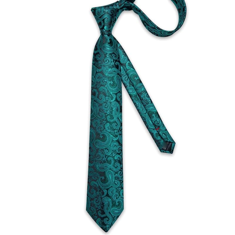 Corbata para hombre Paisley de seda 150 cm miniatura 3
