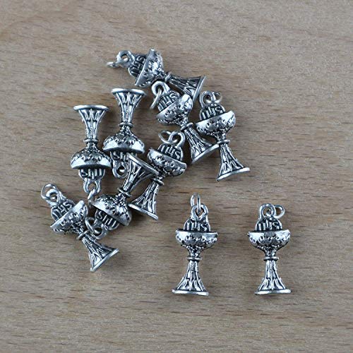 IHS Chalice First Communion Pendant Silver Plated - 10 pieces3