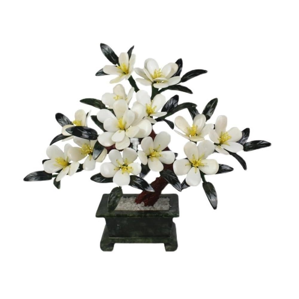 CHENGAIJIAN Artificial Bonsai Tree, Chinese-style Bonsai Jade Magnolia Indoor Faux Potted Plant Artificial Tree