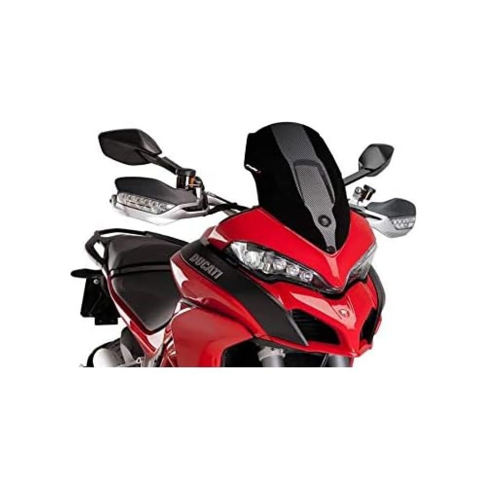 Puig 7622C Sport Screen compact and aerodynamic in high-impact acrylic with rounded profile and sporty design that improves protection and visibility, Carbon