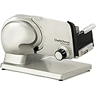 Chef'sChoice 615A Electric Meat Slicer Features Precision thickness Control & Tilted Food Carriage For Fast & Efficient Slicing with Removable Blade for Easy Clean, 7-Inch, Silver