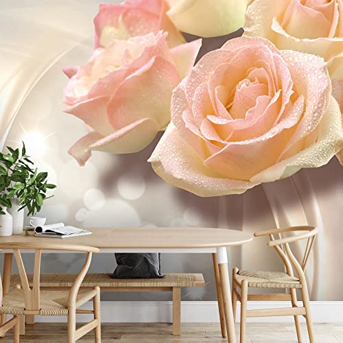 Runa Art Carta da parati fotografica Fiori 3D Rosa...