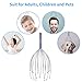 HEETA 2-Pack Head Scalp Massagers, 20 Fingers Scratcher for Deep Relaxation, Hair Stimulation and Stress Relief, Handheld Head Massager Scalp Scratcher (Silver & Blue)