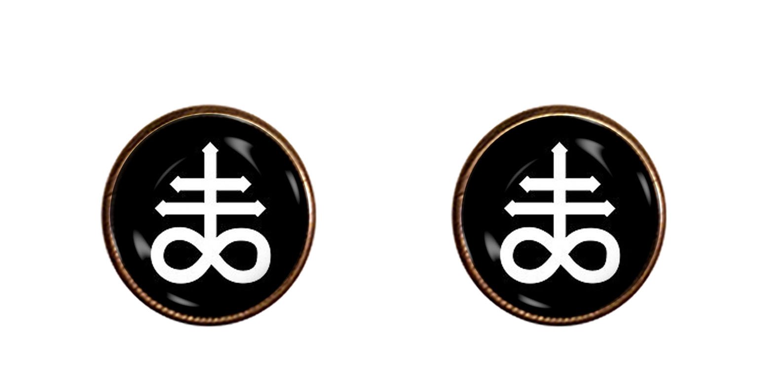 Chaoticfashion Leviathan Symbol Cufflinks 16mm Hell Satanic Jewelry Gift Pendant Charm