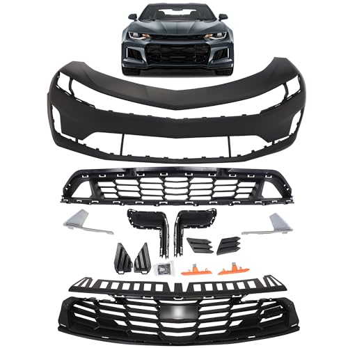 LYZ Front Bumper Cover Grille Set for Chevrolet Camaro 2021-2025