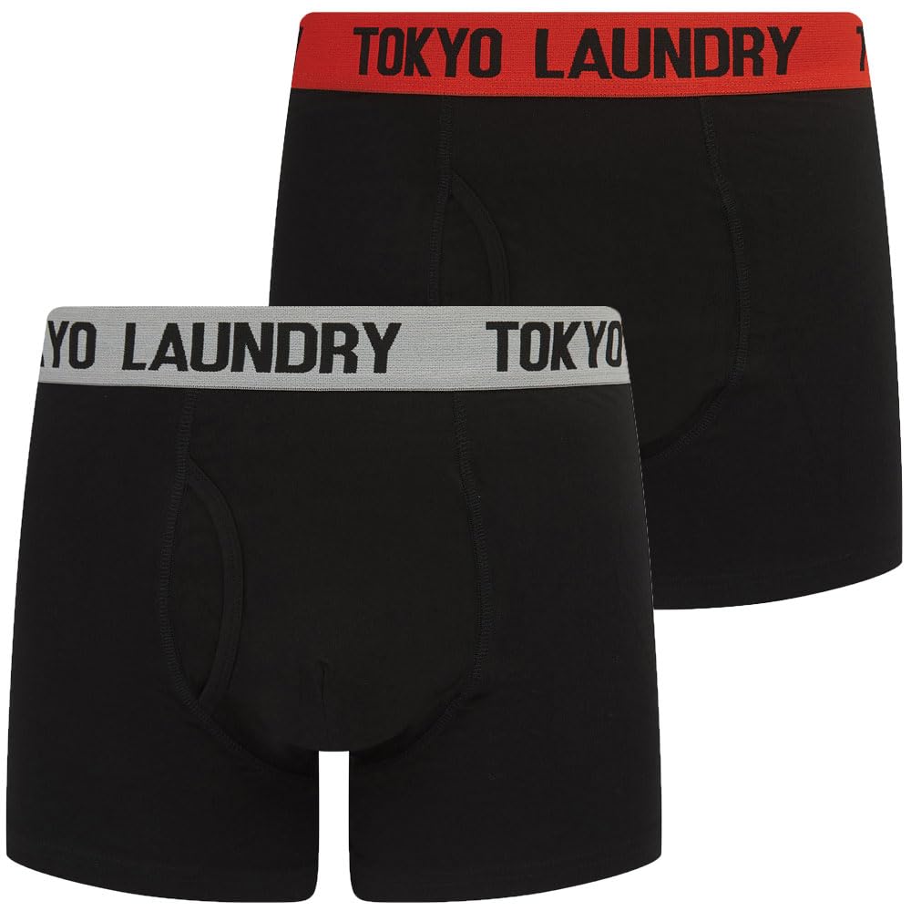Tokyo Laundry Men's 2 Pack Gift Box Stretch Cotton Boxer Shorts Set