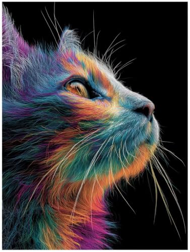 Pintar por numeros adultos lienzo de animales abstracto 70x90cm sin marco manualidades manuales