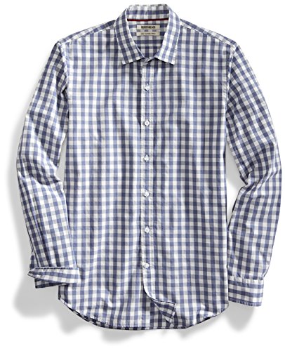 mens slim fit gingham shirt