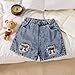 18-24 Months 3 Button Girls Cuffed Jean Shorts Elastic High Waist Trendy Fashion Denim Shorty Casual Summer Pull On Clothes Jorts Zb03- Blue