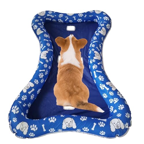 犬用浮き輪 | プール水遊びおもちゃ,膨脹式設計 水遊びマット プール ビーチ バスタブ アウトドア用 ペット遊び