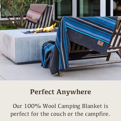 Image of 100% Wool Blanket Camping, 60 inchx84 inch Large Warm Blankets for Winter, Lakeland