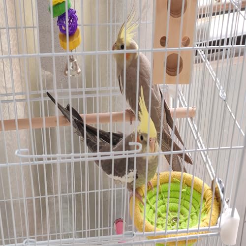 Image of Cotton Rope Bird Nest Handmade Bird Breeding Nest Parrot Hatching Nesting for Budgie Canary Parakeet Finch Cockatiel Lovebird and Other Small Birds
