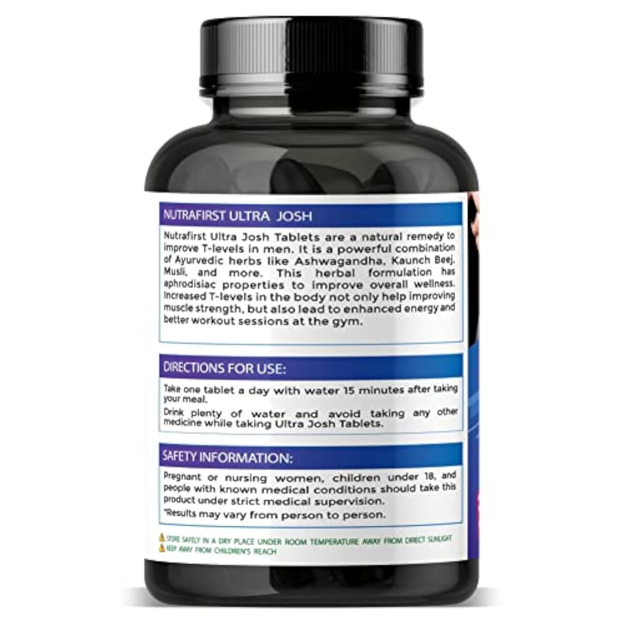 Nutrafirst Ultra Josh Tablets with Ashwagandha & Safed Musli, Performance Booster
