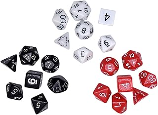TOYANDONA Conjunto De 4 Dados Multifacetados Dados De 20 Faces Conjunto De Dados Poliédricos Conjunto De Dados De Peneira Multifacetada Conjunto De Dados Para Jogo De Dados
