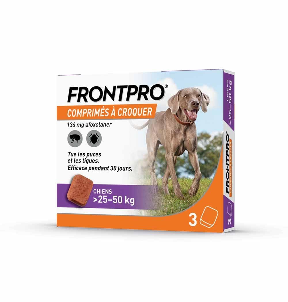 Frontpro Anti-​puces et tiques pour Chien 25-​50 kg