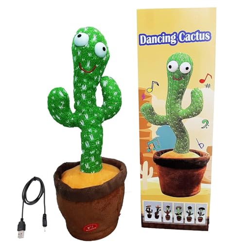 Image of Dancing Cactus Toy for Kids | Talking Cactus Toys for Kids | Speaking Cactus Toy | Sing 120 Songs, Emit Colorful Lights, and Repeat What You Say for Babies