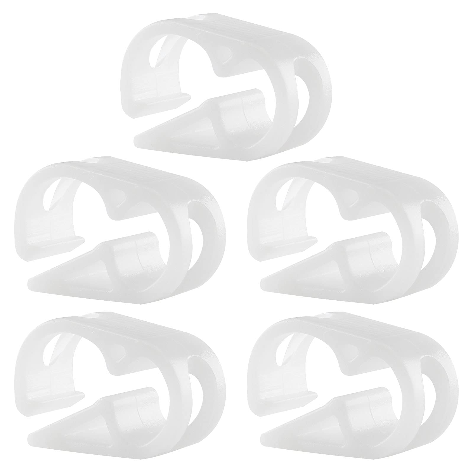 5 Pcs Tubing Clamp, 1/8"-5/32" O.D. White Hose Clamp