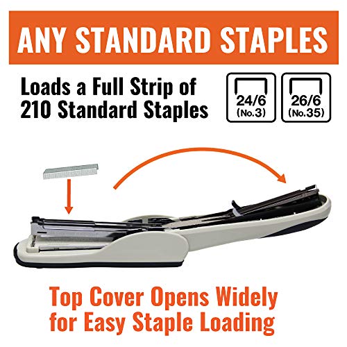 Image of Max HD-50DFGY Max Flat-Clinch Standard Stapler, 30 Sheet Capacity, Gray
