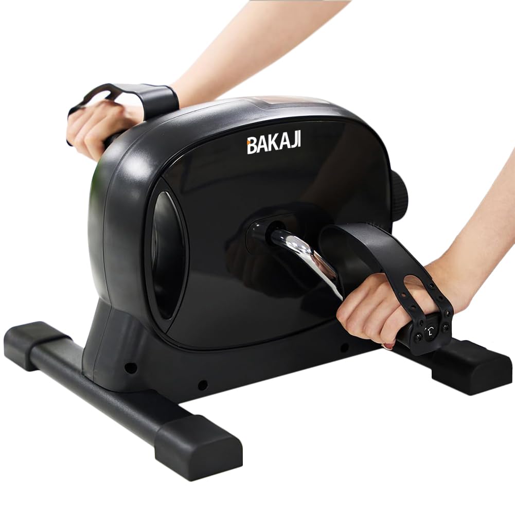BAKAJI Pedaliera per Allenamento Braccia e Gambe, Cyclette Cycle Bike da Ginnastica Passiva, Ideale per Riabilitazione, Anziani, Fitness, Esercizio Fisico, Palestra