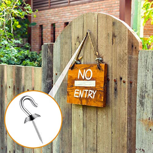 Image of Hotop 60 Pieces Push Pin Wall Hooks Metal Thumb Tack Hangers Iron Alloy Nail Decorative Picture Hooks for 20 Lbs Home Office School Party Supply (Silver)